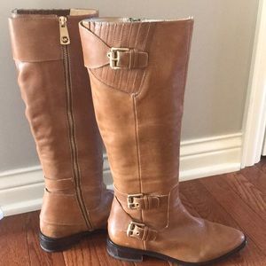 MK Michael Kors Tall Camel Leather Boots - size 6